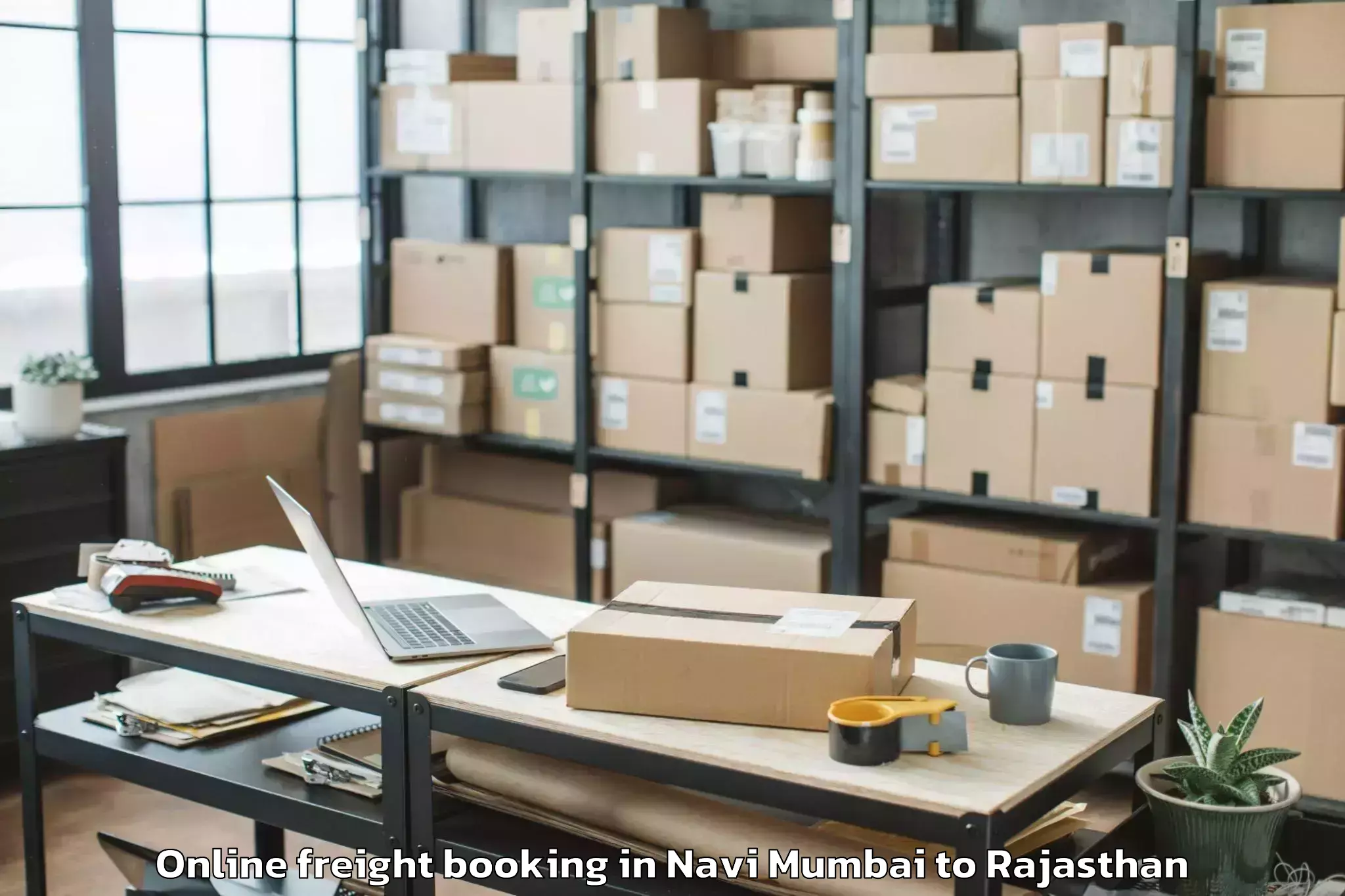 Efficient Navi Mumbai to Chauth Ka Barwara Online Freight Booking